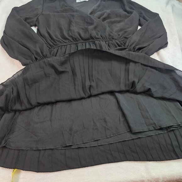 BBX Lephsnt Black Wrap Dress - Elegant & Flowy - Size L - Picture 5 of 13